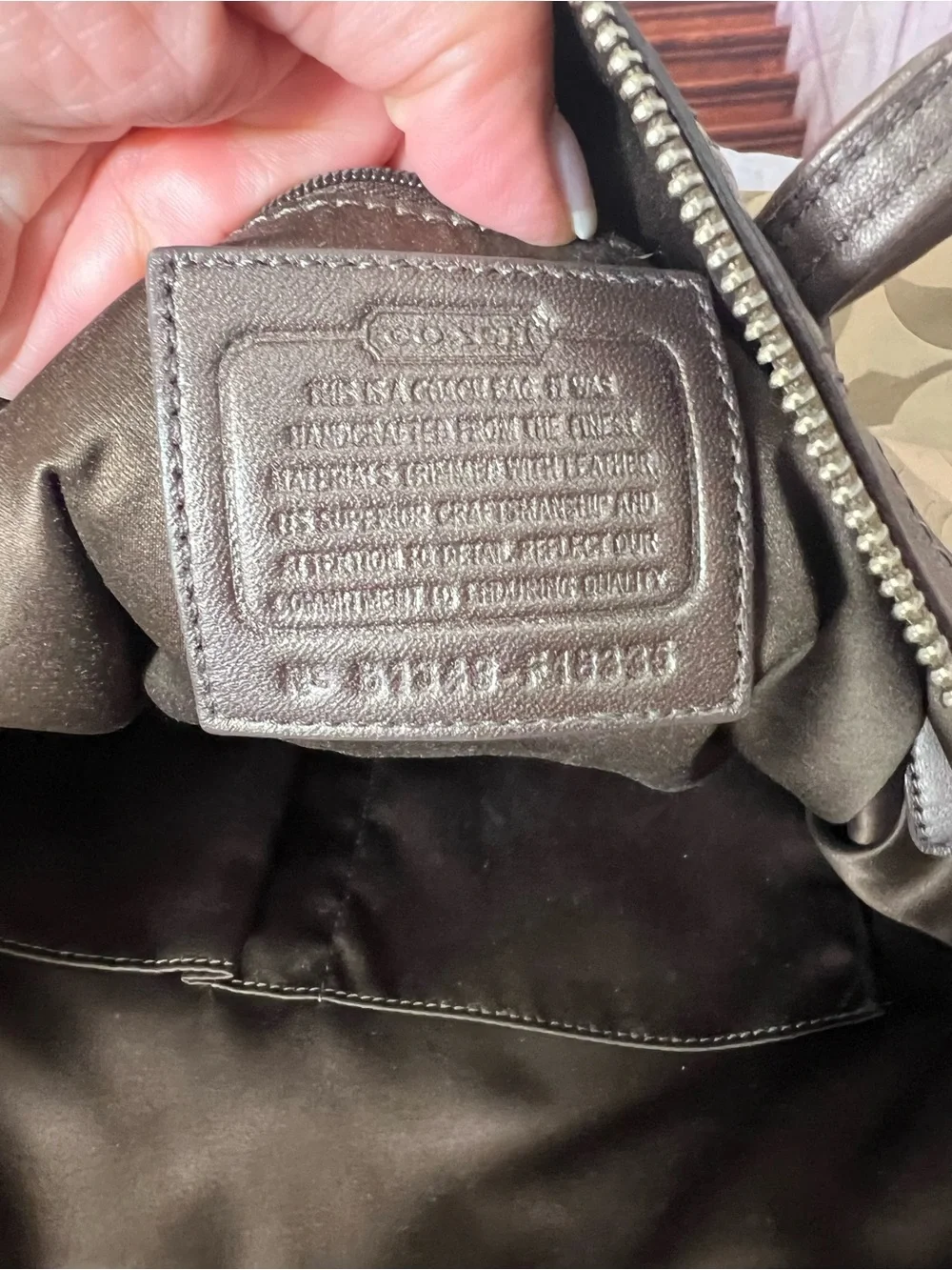Coach Monogram Large Logo Tote Bag with Charms, Taupe Tan color